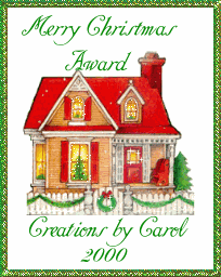 MERRY CHRISTMAS AWARD BY: CREATIONS BY CAROL